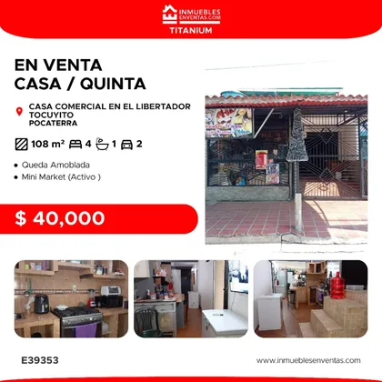 Casa en Municipio Libertador Tocuyito — USD 40.000