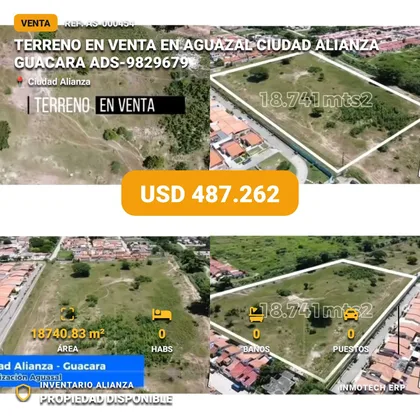 Terreno en Aguazal, Ciudad Alianza, Guacara — USD 487.262