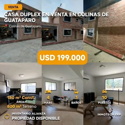 Casa en Colinas de Guataparo — USD 199.000