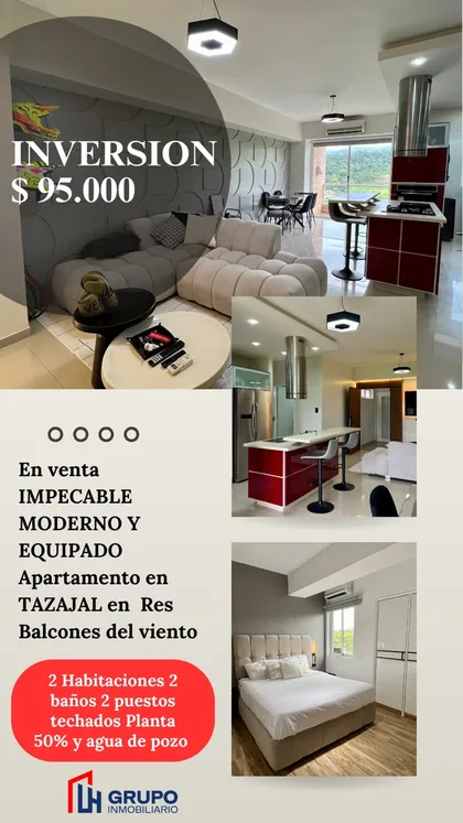 Apartamento en TAZAJAL en Res Balcones del viento — USD 95.000