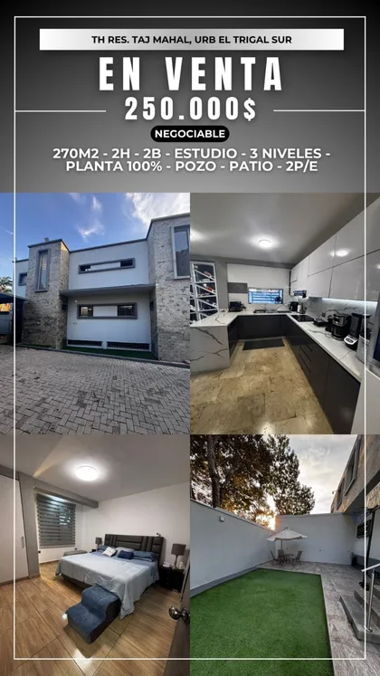 Townhouse en Urbanización Trigal Sur — USD 250.000