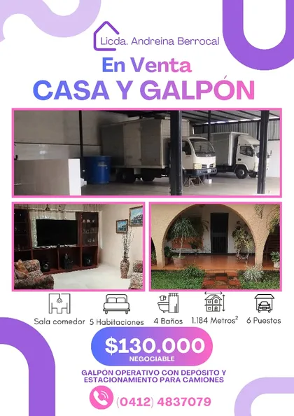 Casa Quinta en Urbanización La Esperanza, Tocuyito — USD 130.000