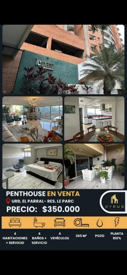 Penthouse en Urb. El Parral, Valencia — USD 350.000