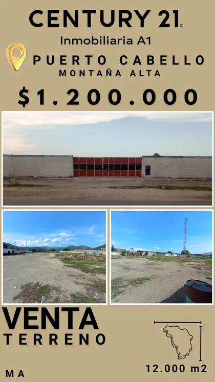 Terreno en Montaña Alta, Puerto Cabello — USD 1.200.000