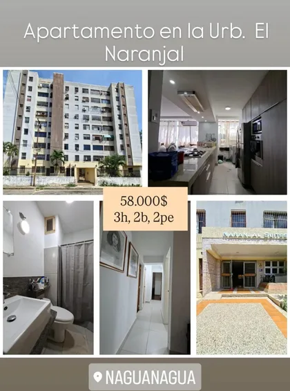 Apartamento en Urb. El Naranjal, Res. Naranjal Suites, Naguanagua — USD 58.000