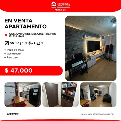 Apartamento en El Tulipán — USD 47.000