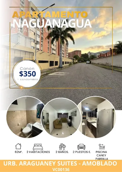 Apartamento en Naguanagua - Urbanización Araguaney suites — USD 350