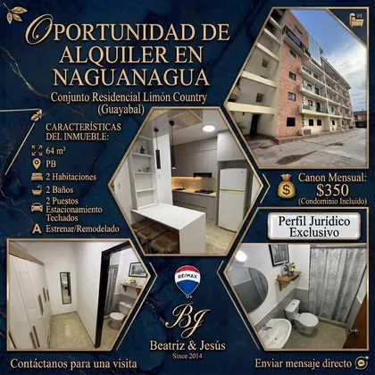 Apartamento en Conjunto Residencial Limón Country (Guayabal), Naguanagua — USD 350