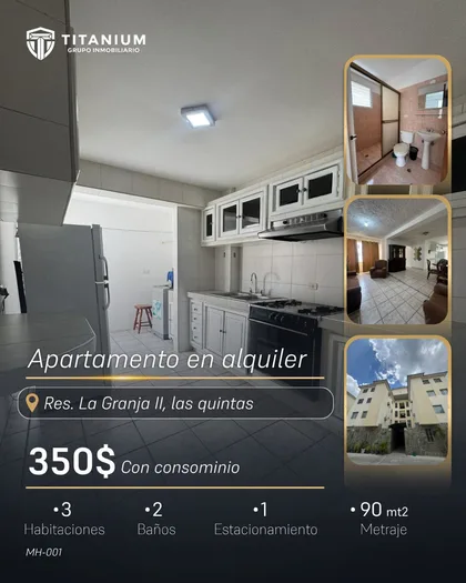 Apartamento en Residencial La Granja II, Urbanización La Granja, Naguanagua — USD 350