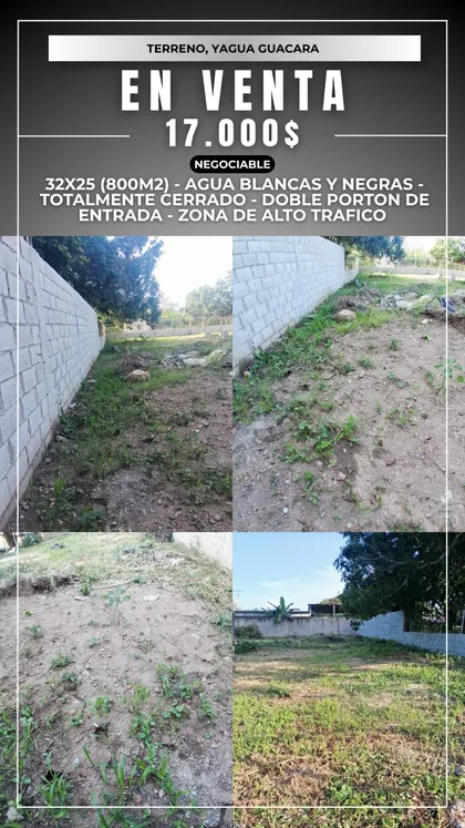 Terreno en Yagua, Guacara — USD 17.000