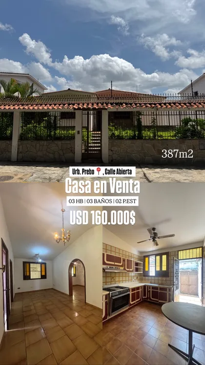 Casa en Prebo, Calle Abierta — USD 160.000