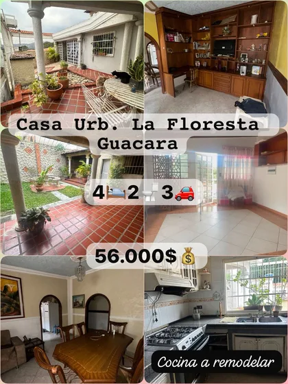 Casa en Urbanización La Floresta, Guacara — USD 56.000