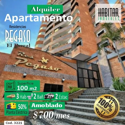 Apartamento en Urb. El Parral – Res. Pegaso – Valencia — USD 700
