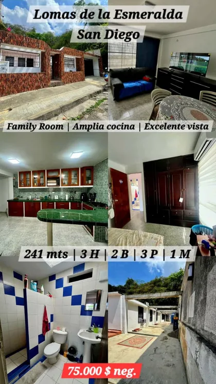 Casa en Urb La Esmeralda, Lomas de la Esmeralda, San Diego - Carabobo — USD 75.000