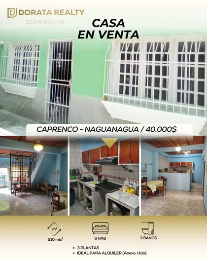Casa en Urbanización Caprenco, Naguanagua — USD 40.000