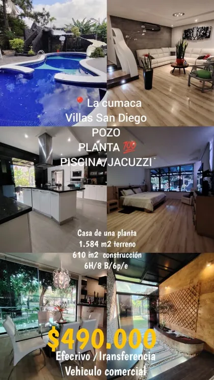 Casa en Villas de San Diego, La Cumaca — USD 490.000