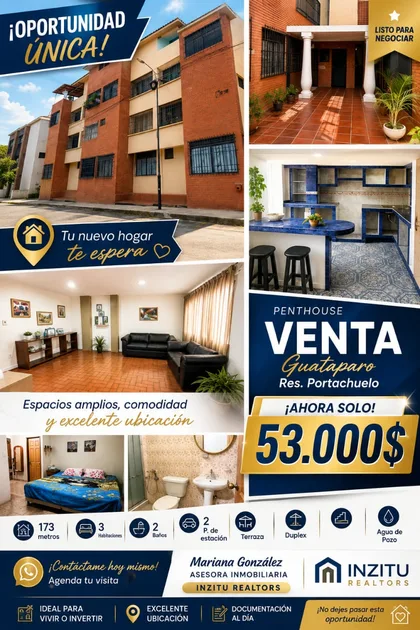 Penthouse en Guataparo, Res. Portachuelo — USD 53.000
