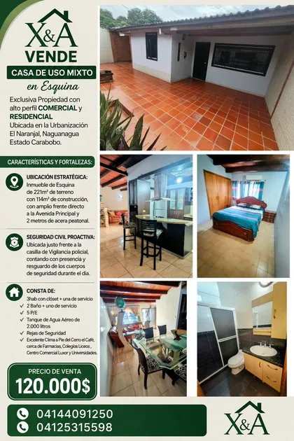Casa en Urbanización El Naranjal, Naguanagua — USD 120.000