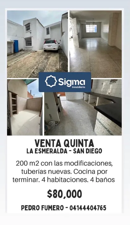 Quinta en La Esmeralda - San Diego — USD 80.000
