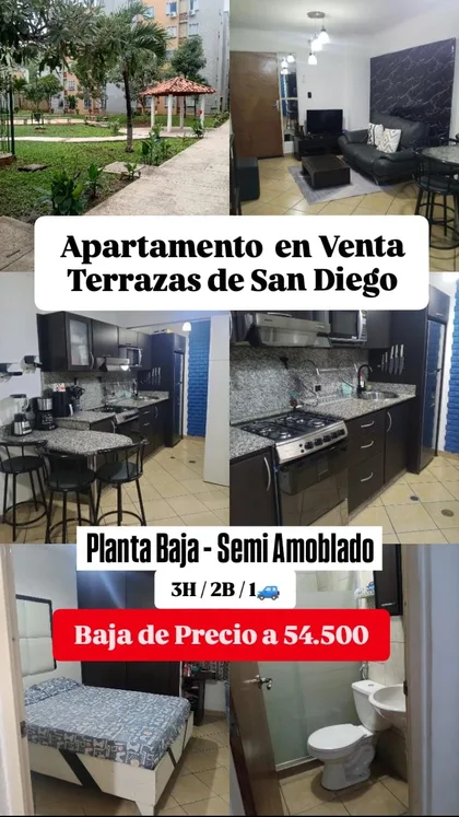 Apartamento en Terrazas de San Diego — USD 54.500