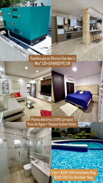 Townhouse en Rincón Garden's zona el Rincón Naguanagua — USD 195.000