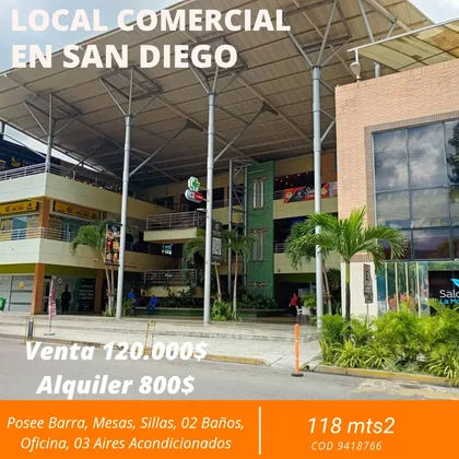 Local en CC Brisas del Valle Sector El Remanso San Diego — USD 120.000