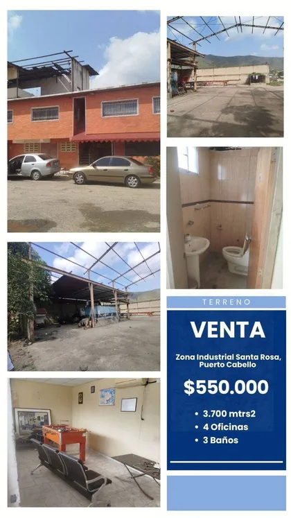 Terreno en Santa Rosa, Puerto Cabello — USD 550.000