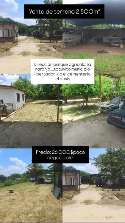 Terreno en Parque Agrícola La Naranja, Tocuyito — USD 26.000