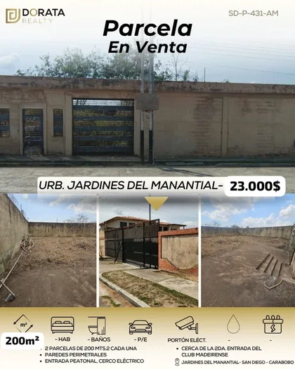 Parcela en Urbanización Jardines del Manantial — USD 23.000