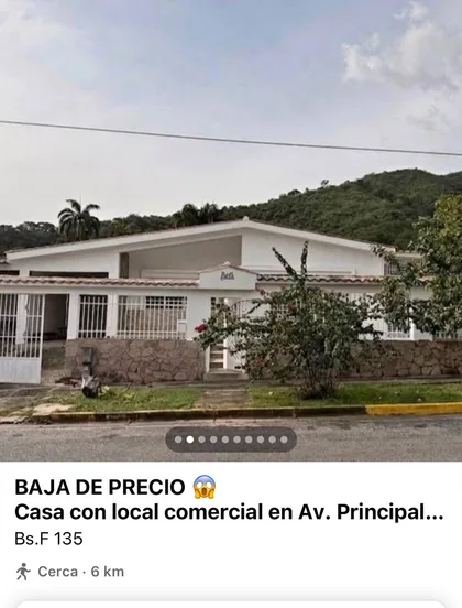 Casa en Av. Principal — USD 135