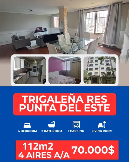 Apartamento en Trigaleña Baja / Res Punta del Este — USD 70.000