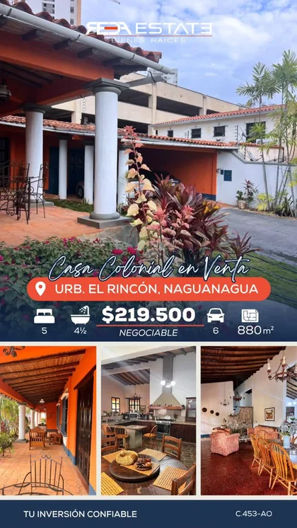 Casa en Urb. El Rincón, Naguanagua — USD 219.500