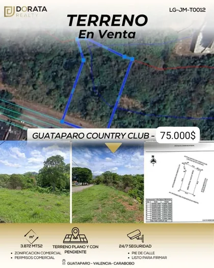 Terreno en Guataparo Country Club — USD 75.000