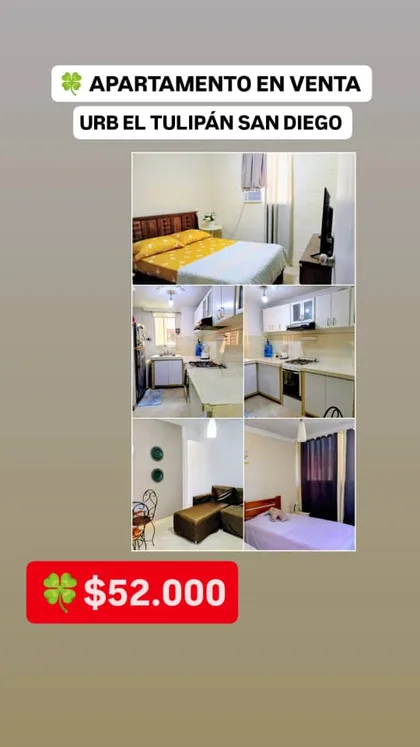 Apartamento en URB EL TULIPÁN SAN DIEGO — USD 52.000