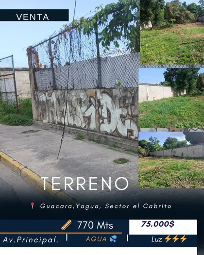 Terreno en Yagua, Sector El Cabrito, Av Principal — USD 75.000