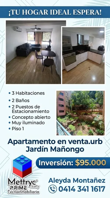 Apartamento en Jardín Mañongo — USD 95.000