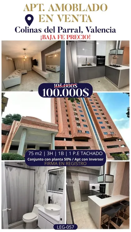 Apartamento en Res. Colinas del Parral — USD 100.000