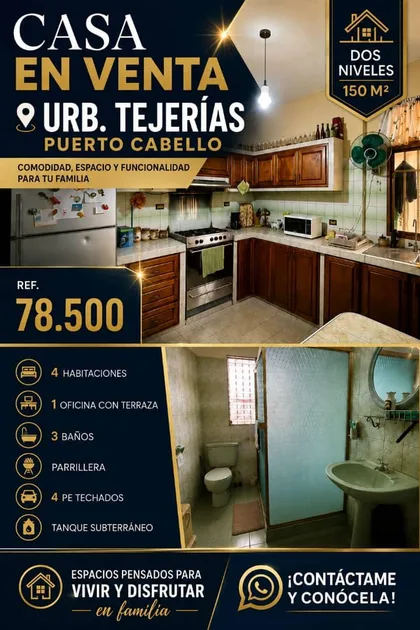 Casa en Urb Tejerías - Puerto Cabello — USD 78.500