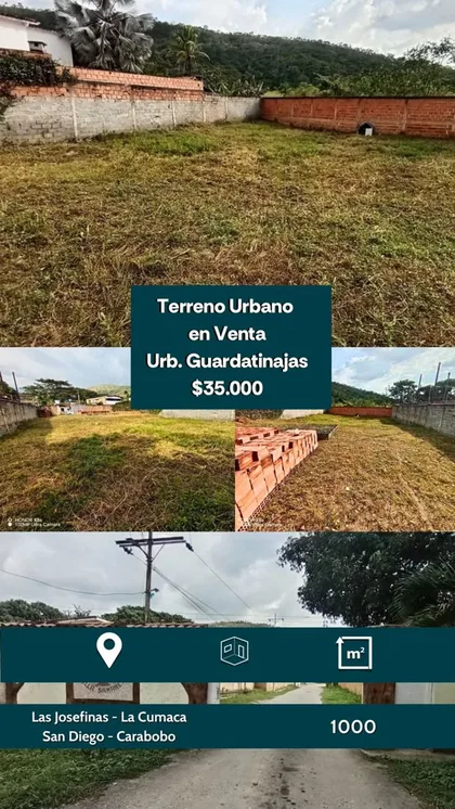Terreno en Guardatinajas, Las Josefinas II, El Polvero, La Cumaca, San Diego, Carabobo — USD 35.000