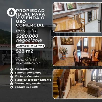 Casa en Urbanizacion La Viña, AV. PRINCIPAL — USD 280.000