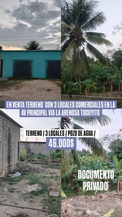 Terreno en Via La Arenosa, Tocuyito — USD 46.000