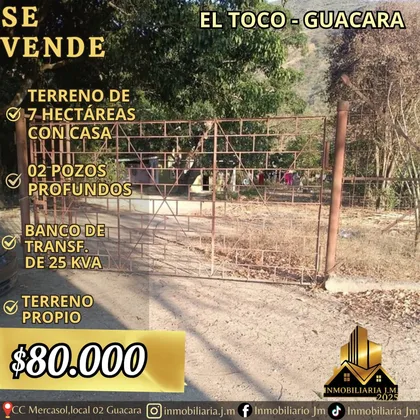 Finca en El Toco, Guacara — USD 80.000