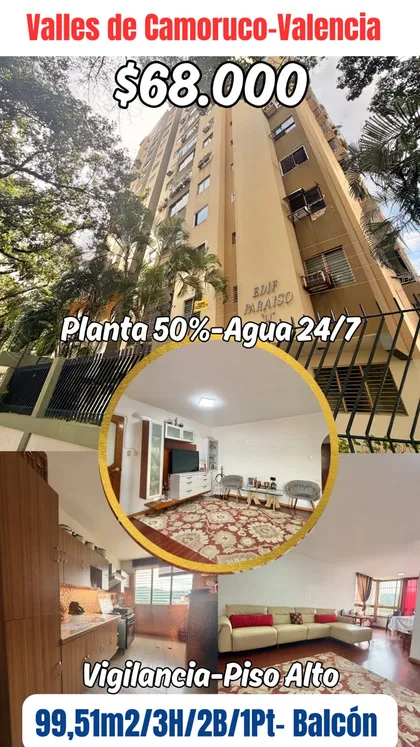 Apartamento en Valles de Camoruco — USD 68.000
