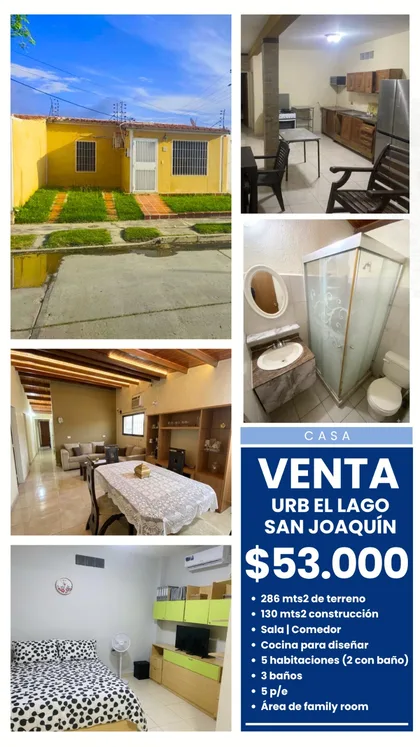 Casa en Urb El Lago, San Joaquín — USD 53.000