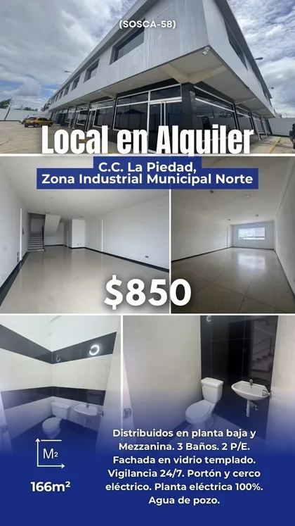 Local en Zona Industrial Norte Av. Michelena Valencia — USD 850