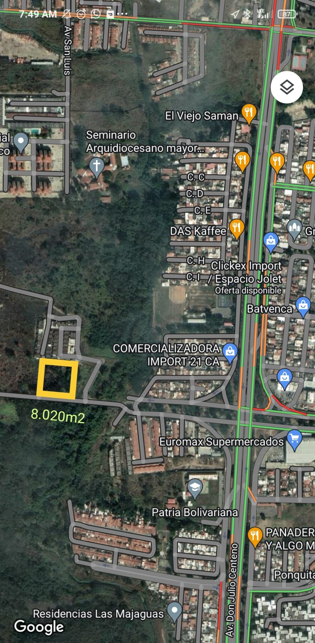 Terreno de 8.020 m² en Hacienda Monteserino